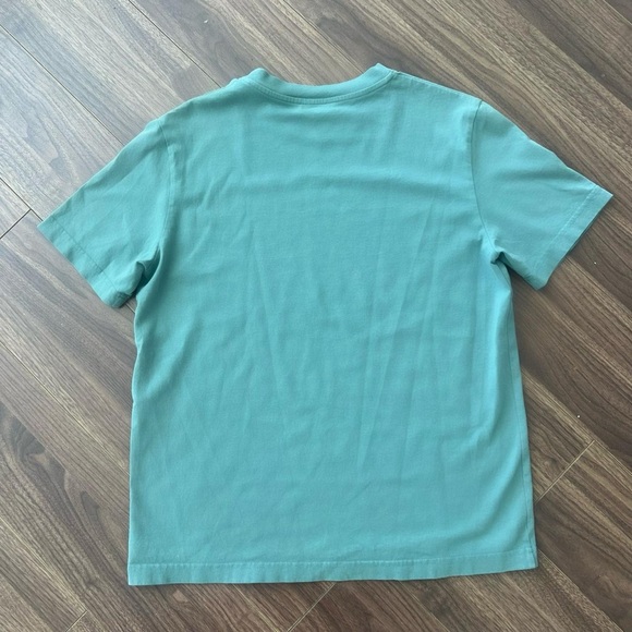 Balenciaga Unisex Army Green Khaki Logo Cotton T-Shirt Size Small - Picture 2 of 6